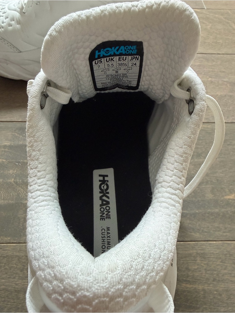 White Women's Athletic Sneakers - Hoka - Picture 2 of 2